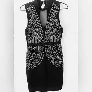 PAPAYA Mini Cocktail Dress with Gold Studs Size Large